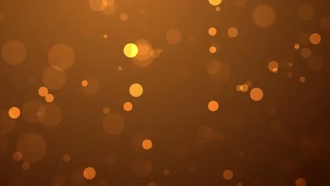 Golden shiny particles floating on abstract background, bokeh particles Stock Footage 225442661