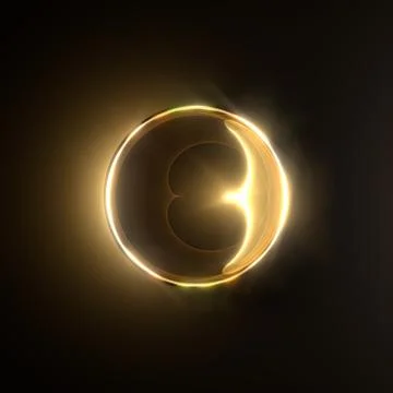 Golden shiny ring. Stock Illustration