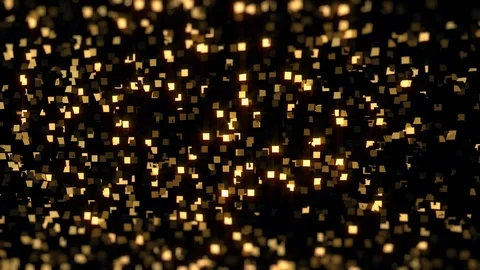 Golden Shiny Squares Stock Footage 102977761