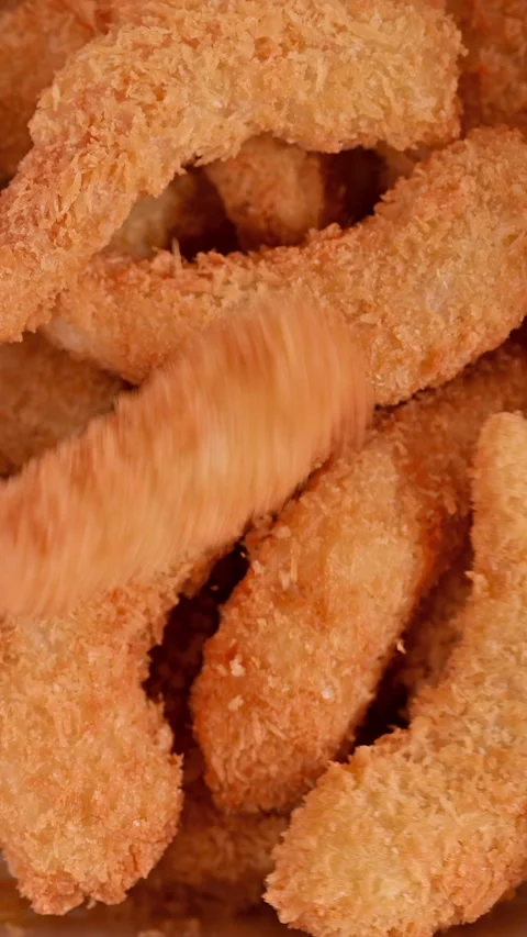 The golden shrimp is evolving with appetite. Stock Footage 310260975