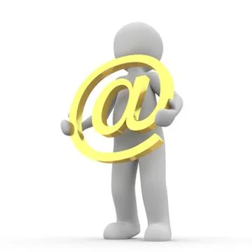 Golden at sign 2 Stock Illustration