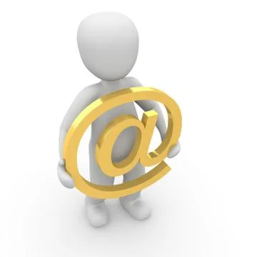 Golden at sign 3 Stock Illustration