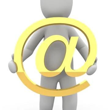 Golden at sign 4 Stock Illustration