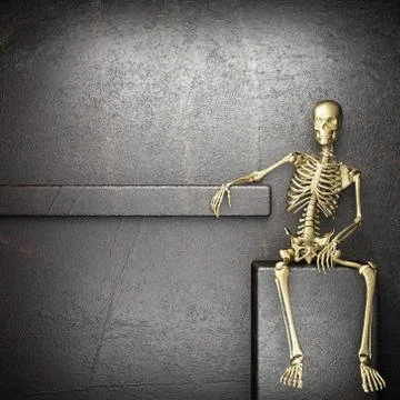 Golden skeleton Stock Illustration