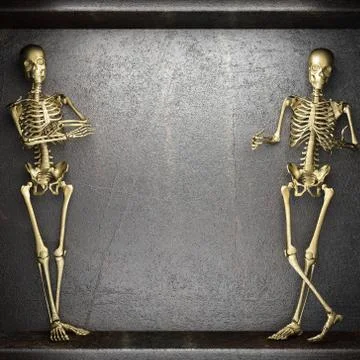 Golden skeleton Stock Illustration