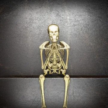 Golden skeleton Stock Illustration