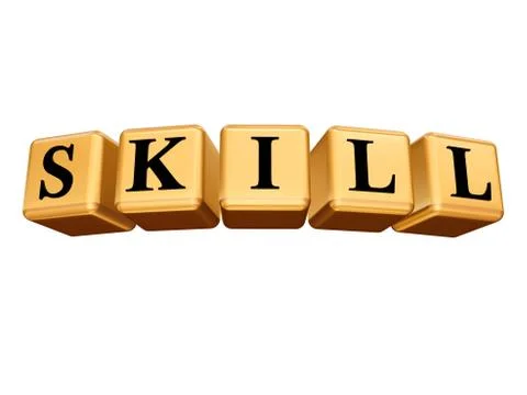 Golden skill isolated Stock Illustration