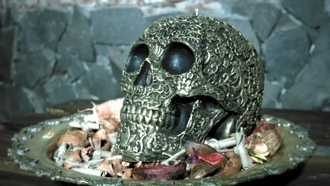 Golden skull 動画素材 102957913
