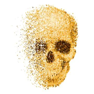 Golden Skull Stock Illustration