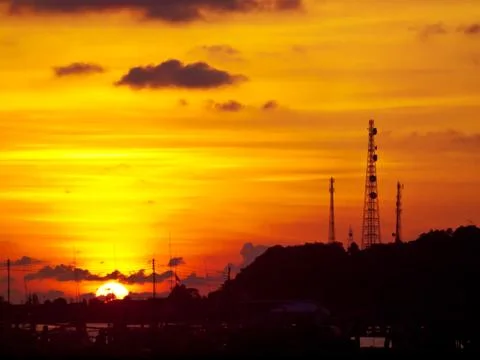 Golden sky Stock Photos