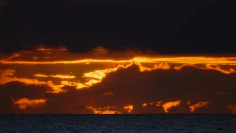 Golden sky. Slow motion. Stock Footage 101474116