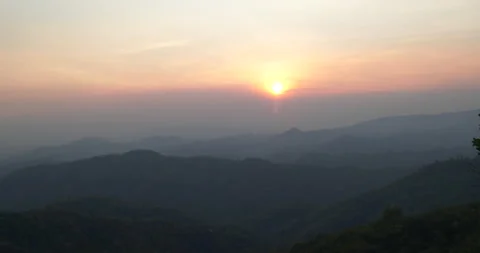 Golden sky sunrise dramatic beautiful landscape view. Dawn sky gold dusk time cl Stock Footage 263784680