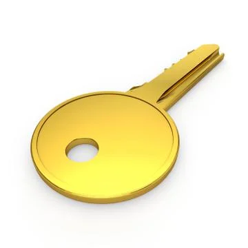 Golden small door key Stock Illustration