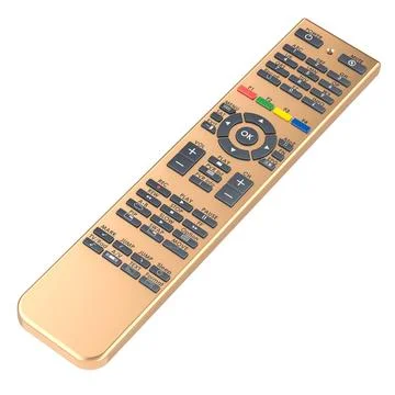 Golden Smart Remote Controller, Universal SAT Satellite Receiver Remote Con.. Illustrazione stock