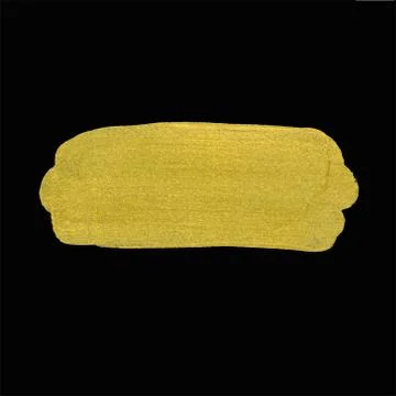 Golden smear vector brush stroke. Varnish splash line trace. Abstract shape o Stock Illustration