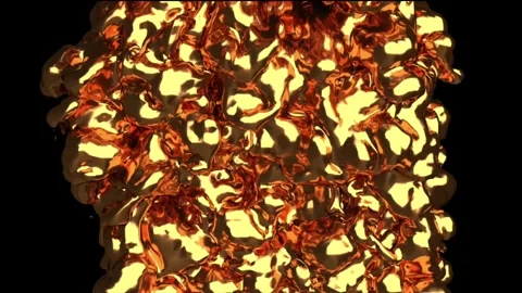 Golden Smoke Loop Final Video stock 342143688
