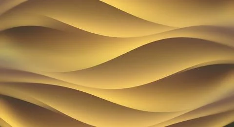 Golden Smooth Waves Stock Illustration