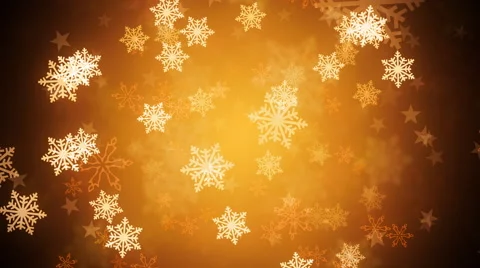 Golden Snow Flakes Stock Footage 44697369