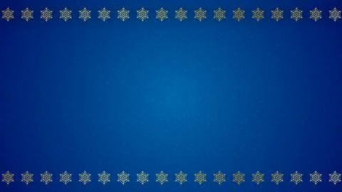 Golden Snowflake on Blue Background Ilustración de archivo