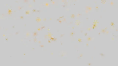 Golden snowflakes falling down on a light gray background 스톡 동영상 345670704