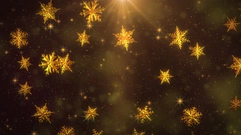 Golden Snowflakes Video stock 166717266