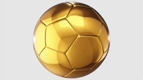 Golden Soccer Ball Stock Footage 138448448
