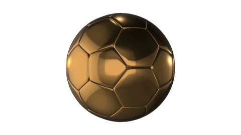 Golden soccer ball spin loop Stock Footage 86712165