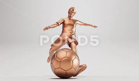 Young boy football ball poses hi-res stock photography and images - Alamy