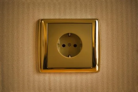 Golden socket Foto stock