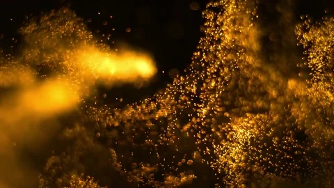 Golden Space Abstract Particles Background Stock Footage 151751858
