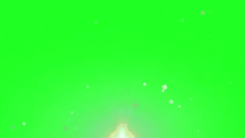 Golden spark particles exploding in vibrant neon green fluid with glowing Vídeos de archivo 341907361