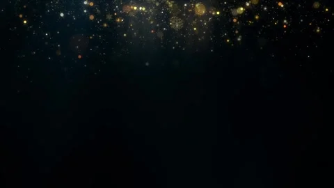 Golden Sparkle Falling Particles Background - Luxury Glitter Bokeh Light Stock Footage 323002514