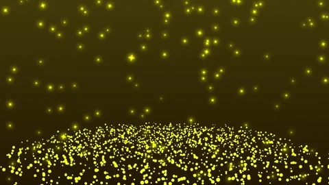Golden Sparkle Particles Falling on Dark Gold Background Stock Footage 324691713