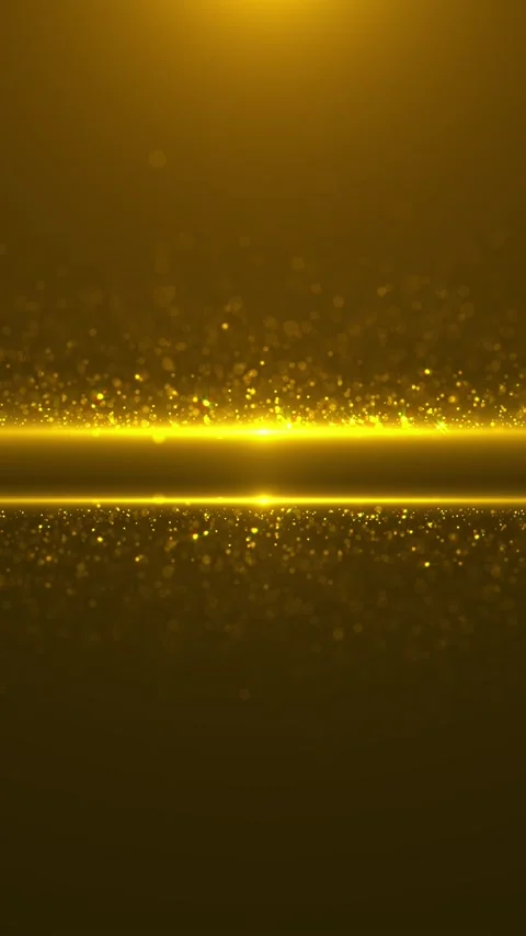 Golden sparkle title border bright horizontal light bands, glitter particles, Stock Footage 340479159