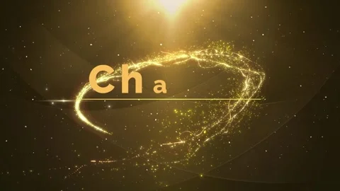 Golden sparkle trails and text animation with lens flares with enhancing 库存影片 344516192