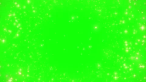 Golden sparkles on green screen background Video stock 337533702