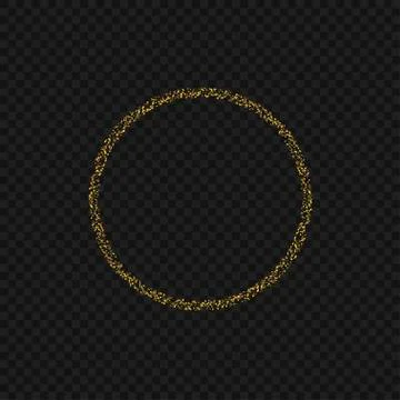 Golden sparkles ring Stock Illustration