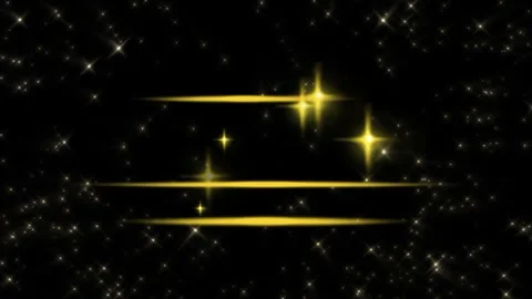 Golden sparkling lights on black background Stock Footage 337446521