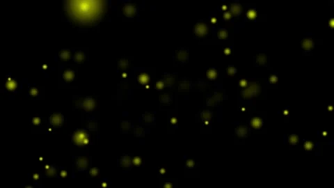 Golden Sparkling Particles Floating on Black Background. Abstract 4K Motion Loop Stock Footage 339543448