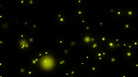 Golden Sparkling Particles Floating on Black Background. Abstract 4K Motion Loop Stock Footage 339543500