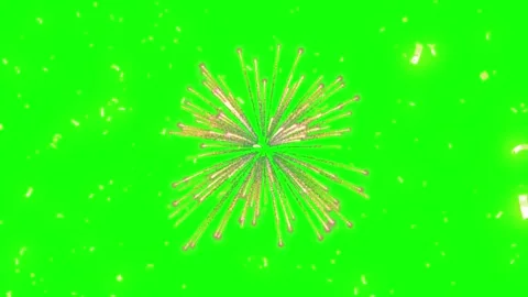 Golden sparks explode on green screen background Video stock 337622318