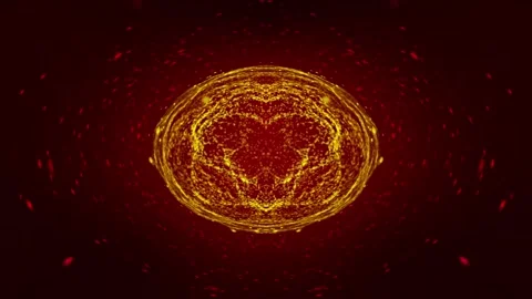 Golden Sphere of Light in the Red Stock Footage 289124745