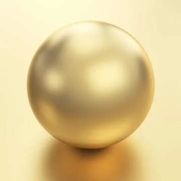 Golden sphere render Stock Illustration