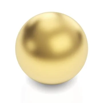Golden sphere on white Stock-Illustration