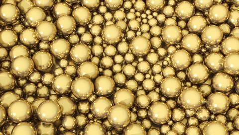 Golden spheres Stock Illustration