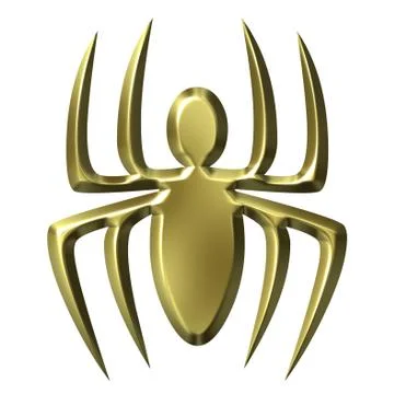 Golden Spider Stock Illustration