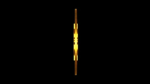 Golden spinning bitcoin. loop animation with matte channel. Stock Footage 82061958
