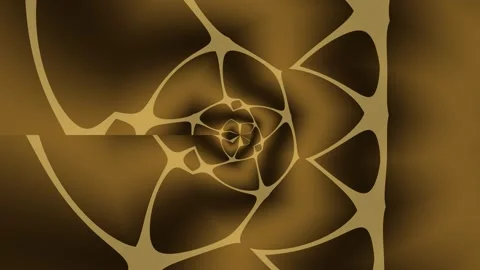 Golden Spiral Abstract Pattern Seamless Loop Stock Footage 340545442