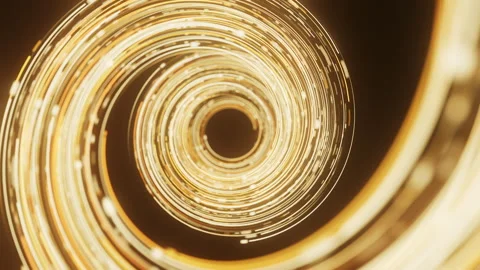 Golden Spiral Data Helix Forms A Circular Futuristic Biotechnology Background. Stock Footage 337941625