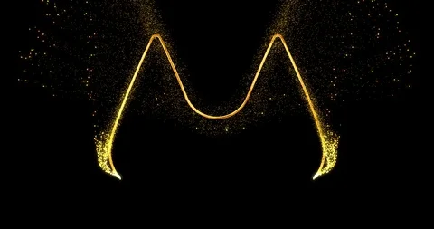 Golden spiral in the form of two connected drops Stock Footage 123317686